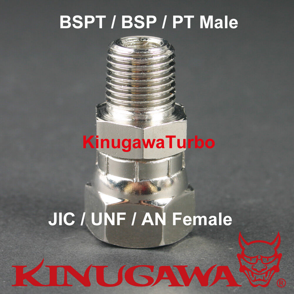 Forged Adapter Fitting Steel Straight 1/4 BSPT BSP PT Male - 6AN Female C25-4