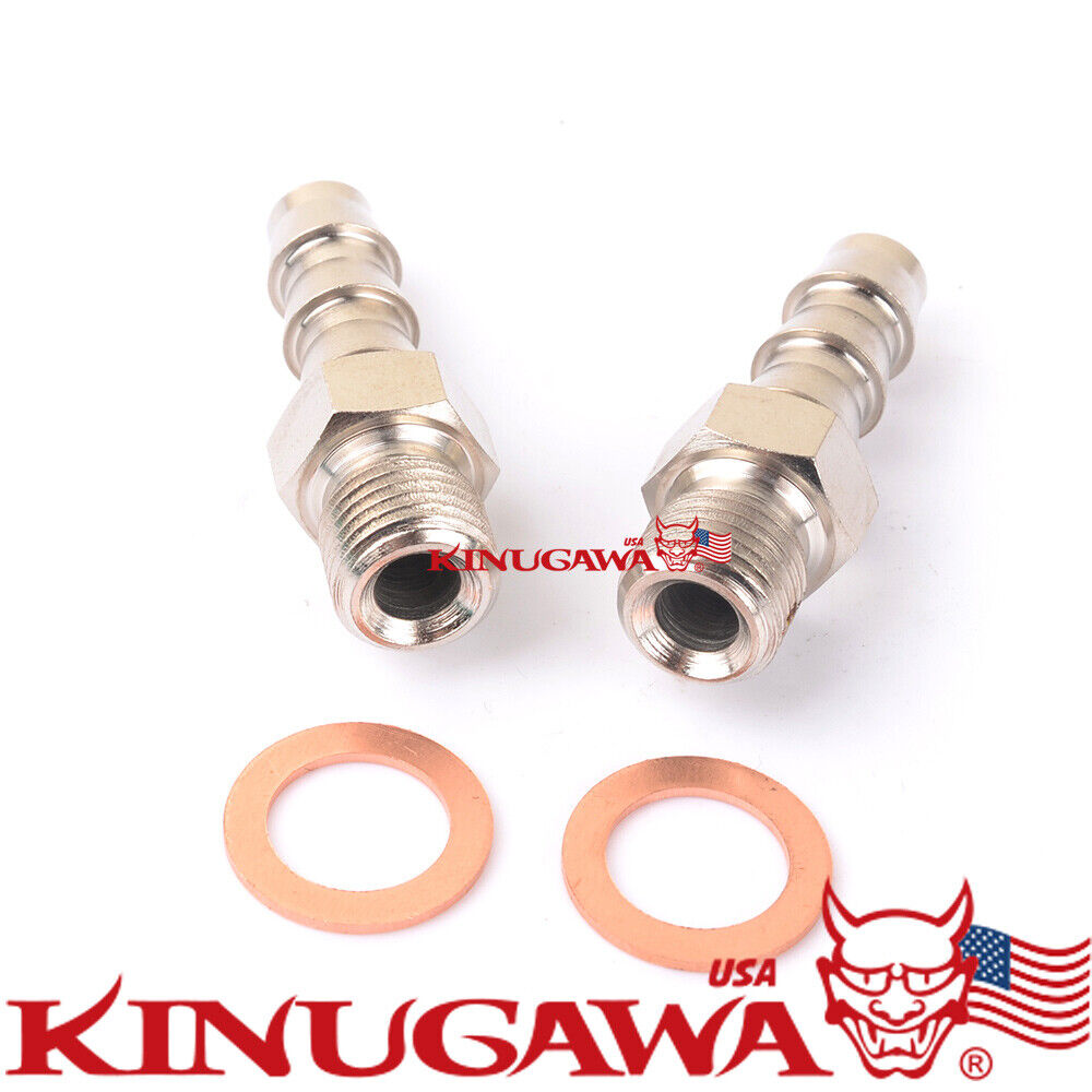 Turbo Water Coolant Fitting M12x1.25 to 3/8" Hose Barb For Subaru TD04 TD04L