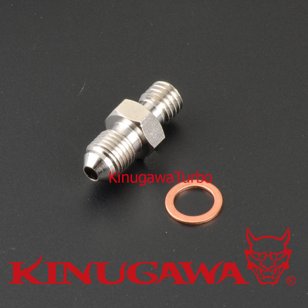 Adapter Fitting M12x1.25 to 4AN Oil Feed Supply for TOYOTA 3SGTE Rev 3