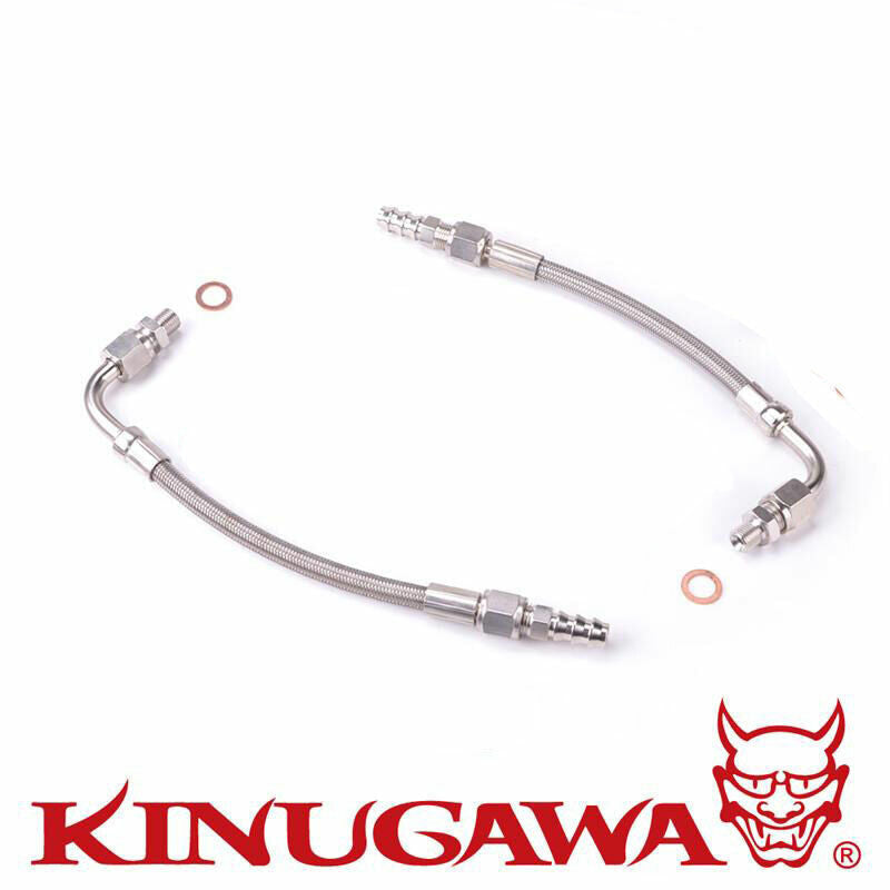 Turbo Water 4AN Teflon Line Kit M14 x 1.5mm MHI TD05 TD06 GT25 GT28 5/16" Barb