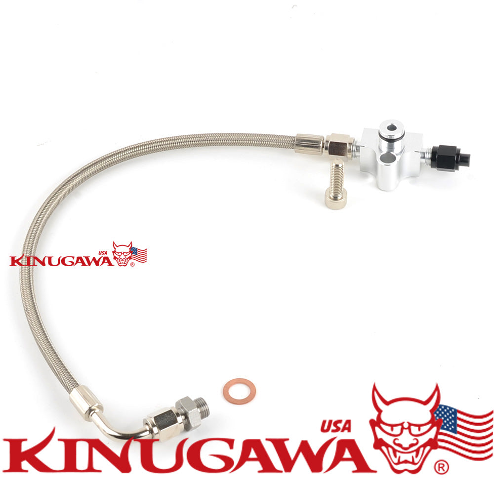 Turbo Oil Feed Line For BMW N54 3.0L 135i 335i 535i 735i w/ Garrett G series G25 G30 G35