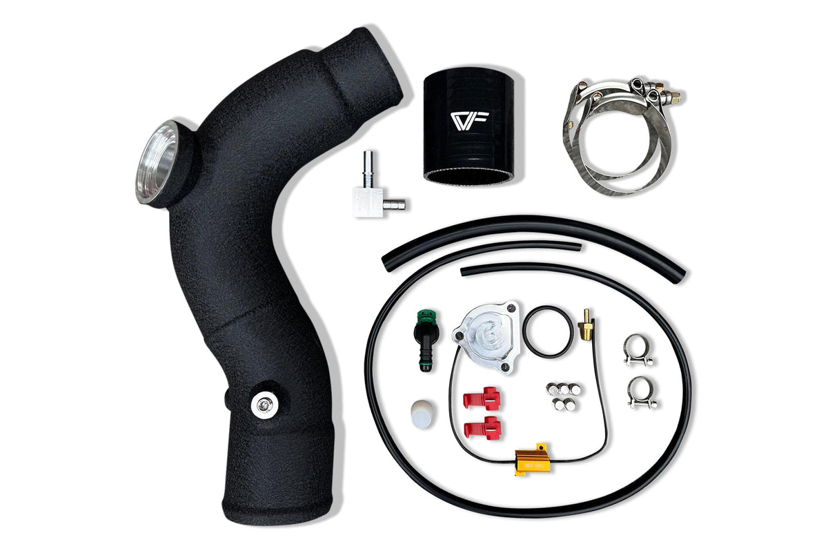 CVF Cold-side Aluminum Intercooler Pipe with HKS Flange (2020-2026 3.0L Ford Explorer ST)