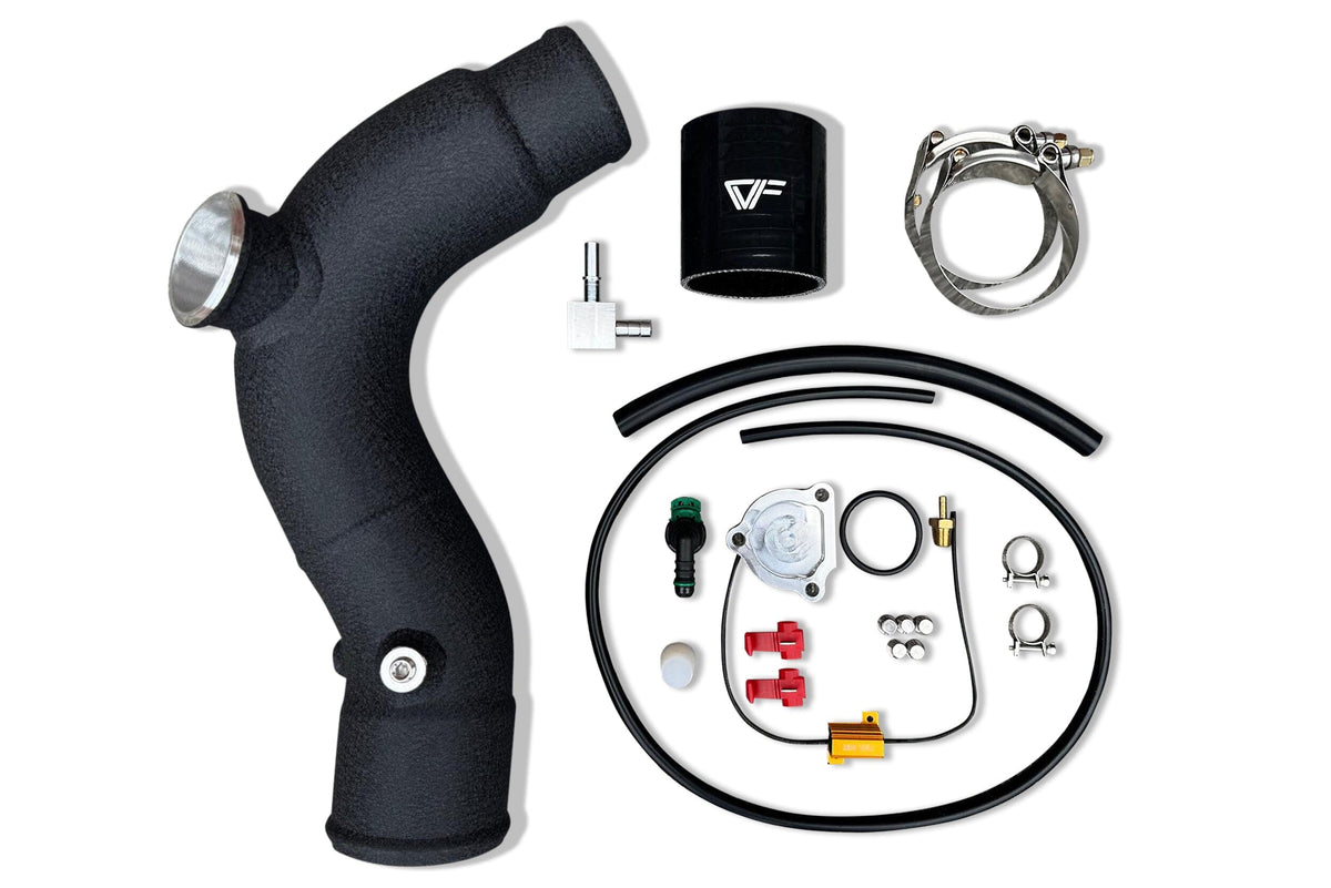 CVF Cold-side Aluminum Intercooler Pipe with TiAL Flange (2020-2026 3.0L Ford Explorer ST)