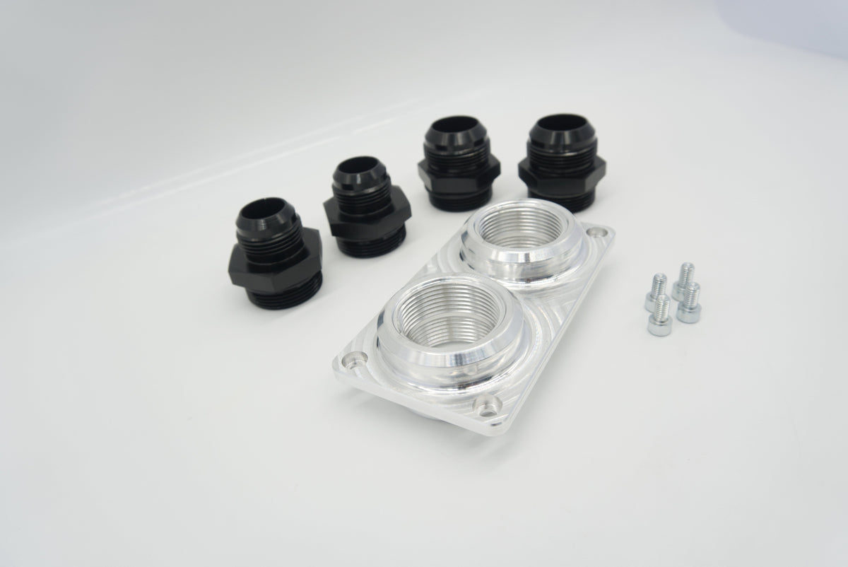 Billet Firewall Plate Dual 16AN Pass Through | ASE