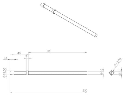 Exhaust Hanger Rod - Stainless Steel