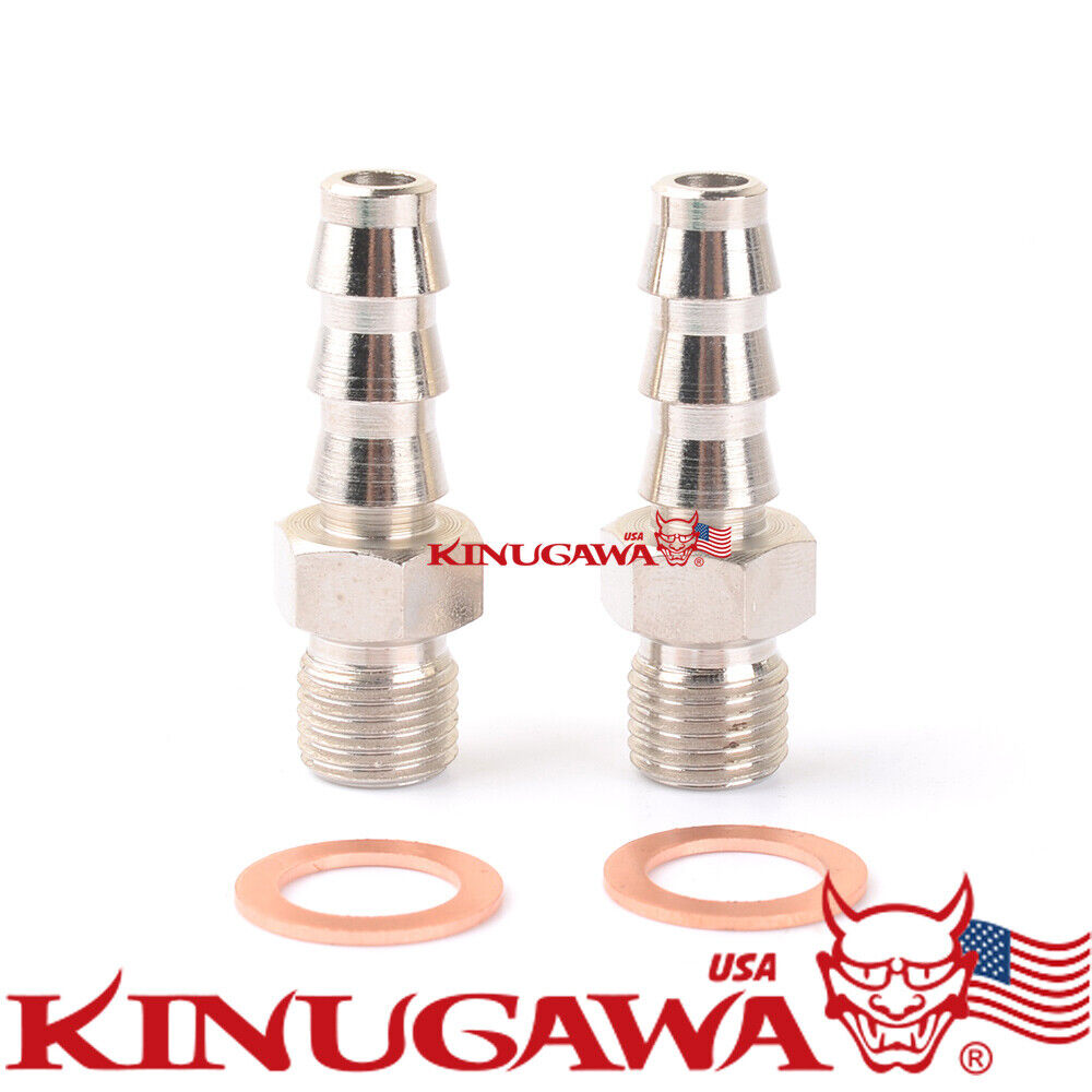 Turbo Water Coolant Fitting M12x1.25 to 3/8" Hose Barb For Subaru TD04 TD04L