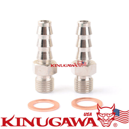 Turbo Water Coolant Fitting M12x1.25 to 3/8" Hose Barb For Subaru TD04 TD04L