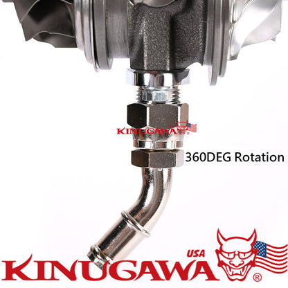 Turbo Oil Return Drain Pipe Kit For Garrett GT25 GT28 GT30 GT35 45Deg 19mm 3/4"