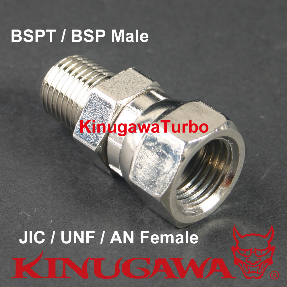 Forged Adapter Fitting Steel Straight 1/4 BSPT BSP PT Male - 6AN Female C25-4