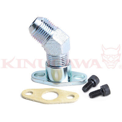 Turbo Oil Return Flange kit 38mm -45 deg 8AN TD03 TD03 TD04 TD05 TD06