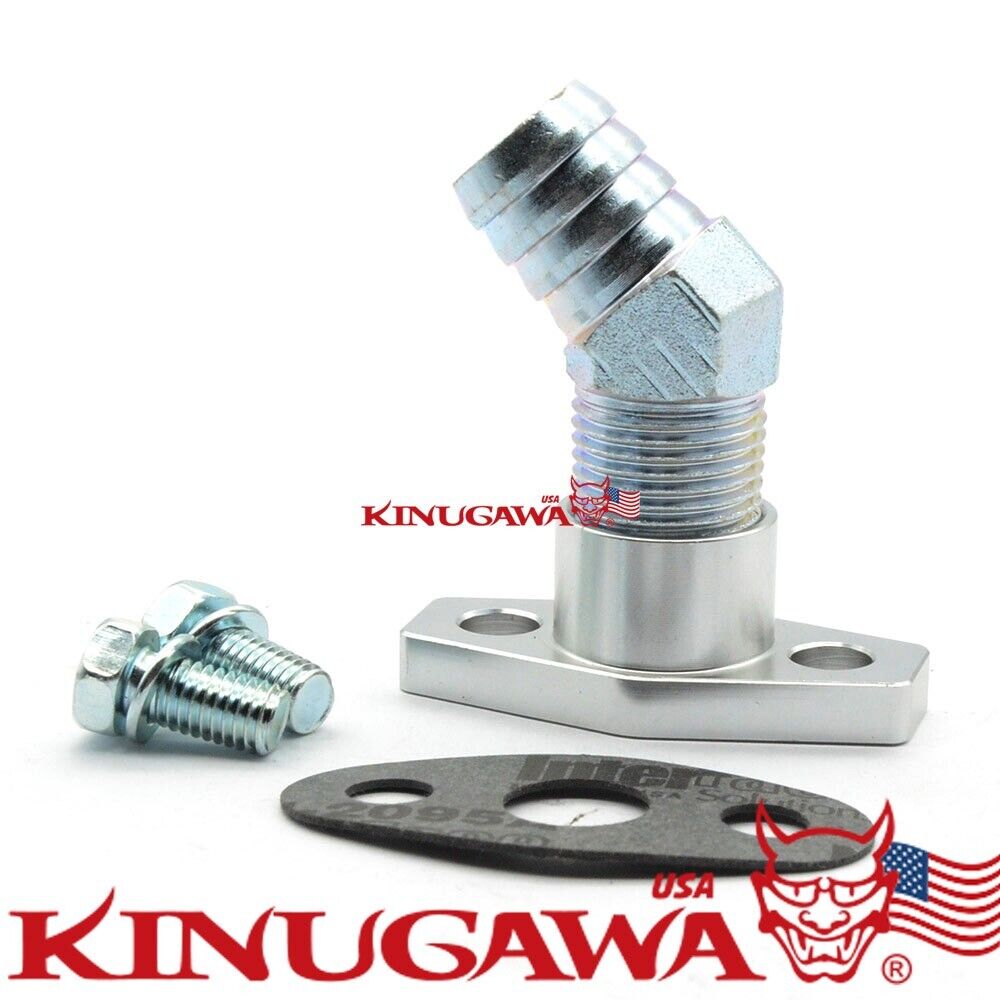 Turbo Oil Drain Flange 45 DEG for Garrett Turbo GT25 GT28 GT30 3/4" Barb