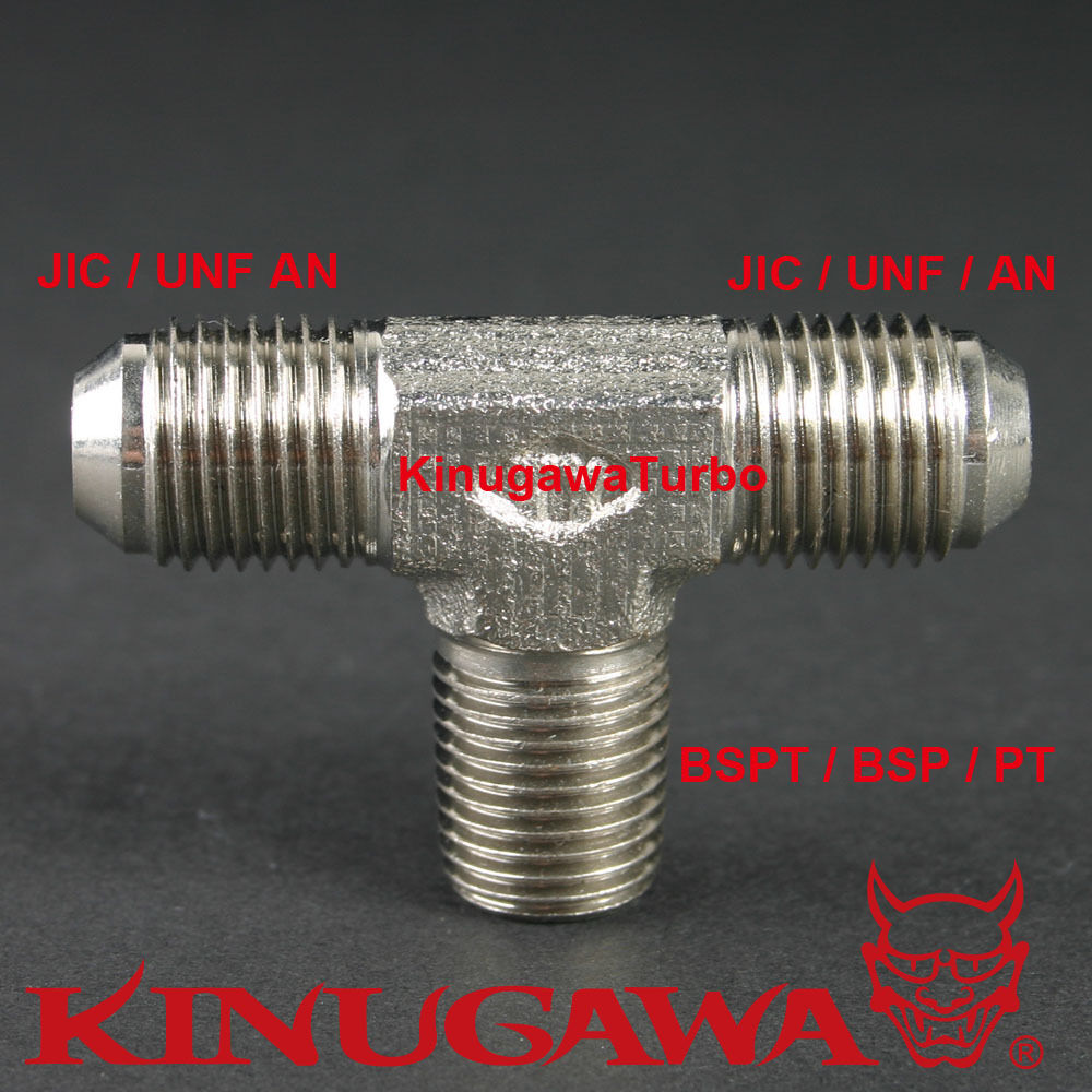 Forged Adapter Fitting Steel Male Branch Tee 6AN - 3/8 BSPT BSP - 6AN C15-8