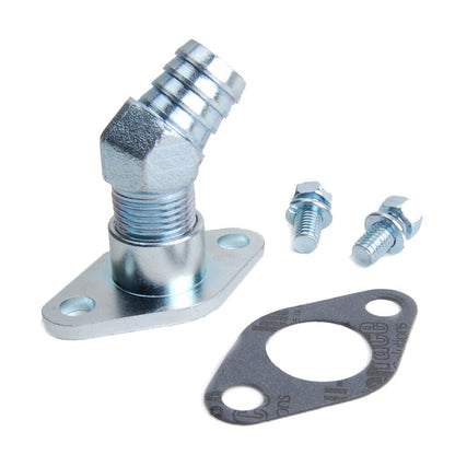 TOYOTA 1JZ-GTE 2JZ-GTE Oil Return Flange 19mm Hose 45DEG