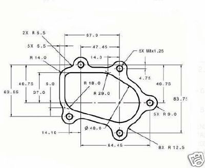 Kinugawa Turbo Gasket FOR NISSAN GT-R RB26DETT Twin Turbo R32 R33