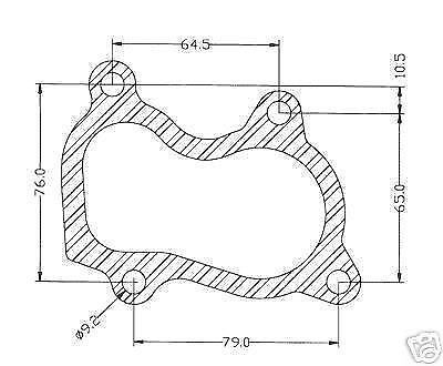 Turbo Outlet Gasket IHI RHF4 RHF5 RHB5 ISUZU 4JG2T MAZDA Yanmar