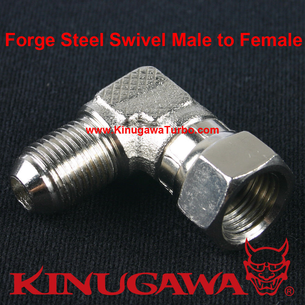 Adapter Fitting Forged 90 degree Swivel -8 AN Female to 8AN Male