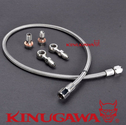 Turbo Oil Feed Line For SUBARU WRX w/ Stock Mitsubishi TD04 TD05 TD06 / 27" long