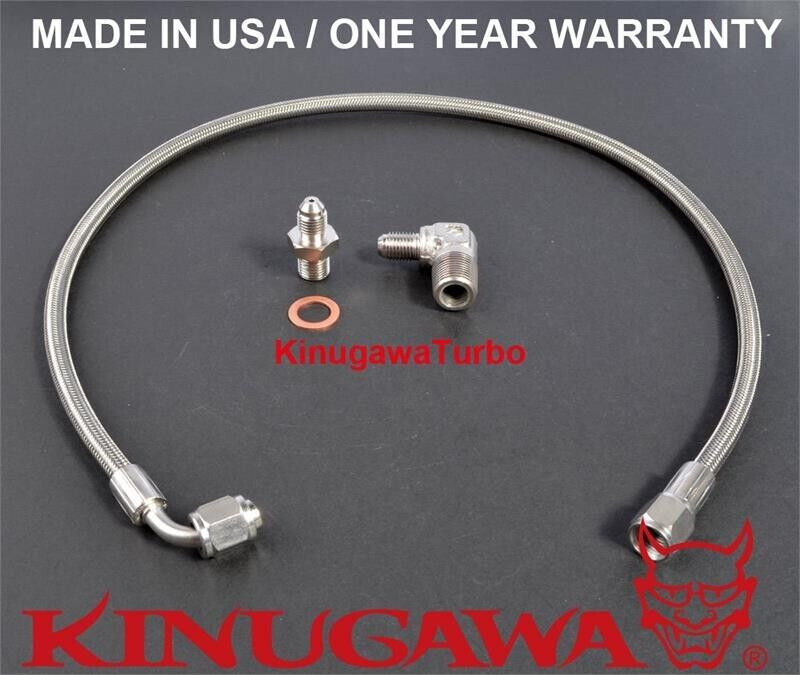 Turbo Oil Feed Line Kit DSM Eclipse 2G w/ stock Garrett T25 T28 ( To Oil Filter)