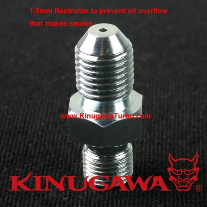 Adapter Fitting M10x1.0 Garret GT1544 GT2052 GT2252 Turbo Oil Feed 1.5mm hole