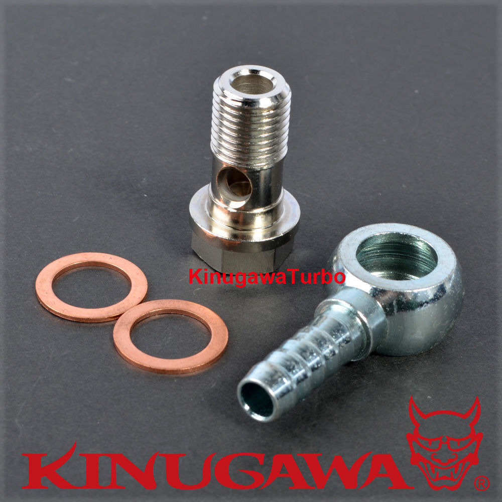 Kinugawa Turbo Water Banjo Fitting M12x1.25 to 3/8" (9.5mm) Hose Barb