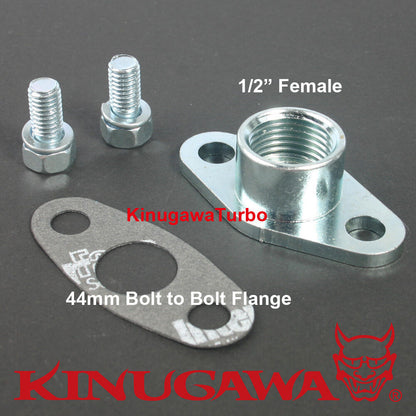 Turbo Oil Return Flange Garrett T2 T25 T28 1/2" Female (44mm Bolt to Bolt )