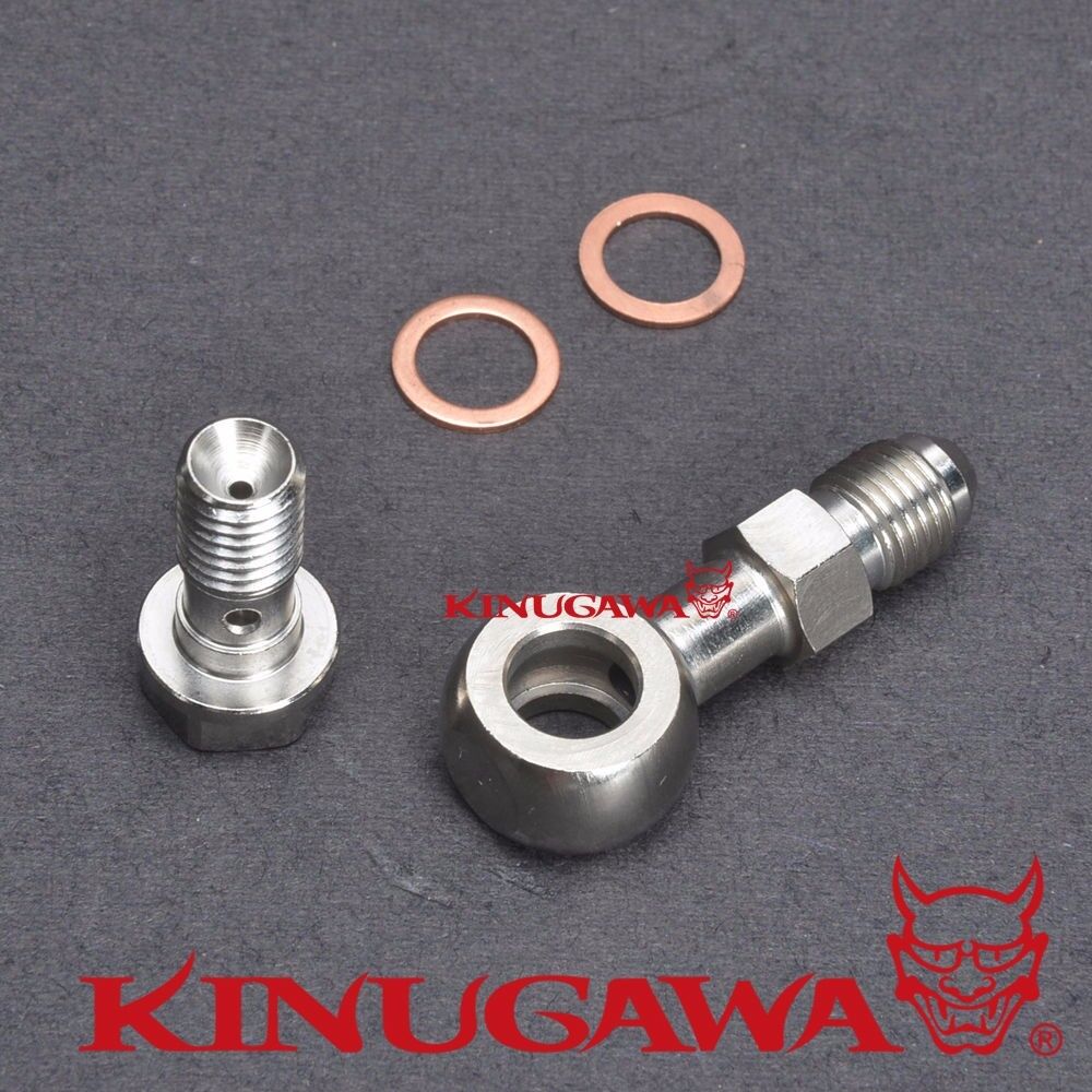 Kinugawa Banjo Bolt Kit / Turbo Oil Feed for Garrett T25 T28 GT25 GT28 GT30 Journal Bearing