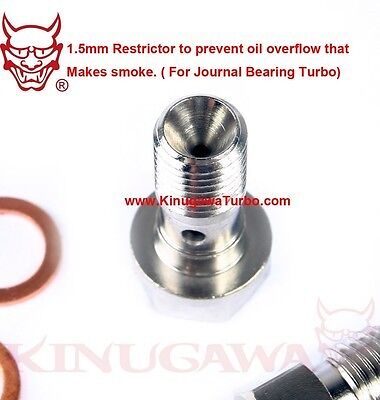 Turbo Oil Feed Banjo Bolt Kit Garrett GT25 GT28 GT30 GT35 Journal Bearing