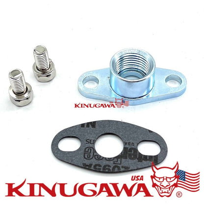 Steel Turbo Oil Return Flange Garrett T2 T25 T28 1/2" Female 44mm Bolt to Bolt