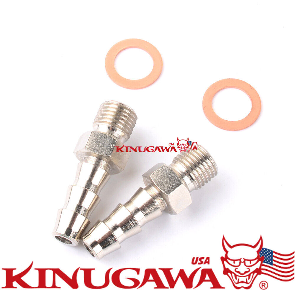 Turbo Water Coolant Fitting M12x1.25 to 3/8" Hose Barb For Subaru TD04 TD04L