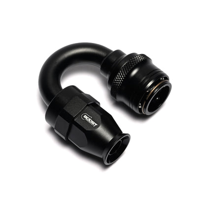 Quick Click Female PTFE Hose End -AN - 180°