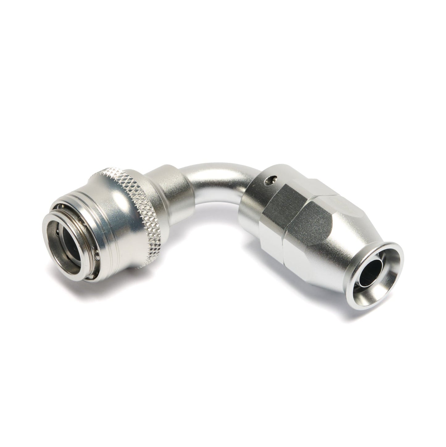 Quick Click Female PTFE Hose End -AN - 90°