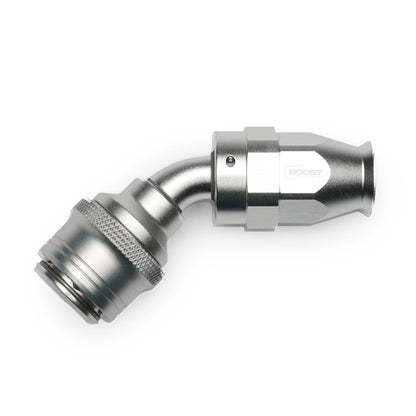 Quick Click Female PTFE Hose End -AN - 45°