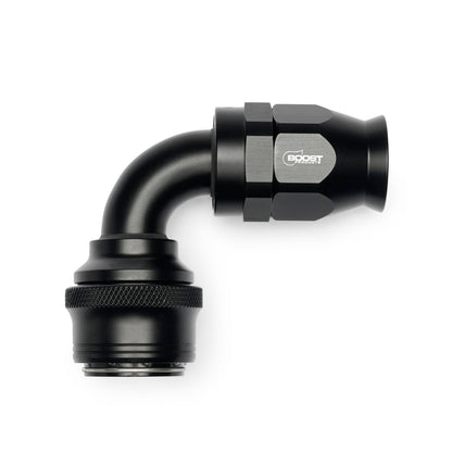 Quick Click Female PTFE Hose End -AN - 90°