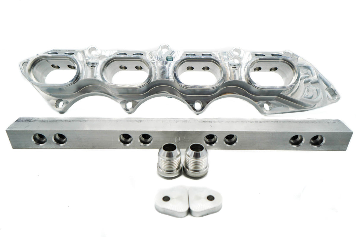 Honda B Series Billet Intake Flange B16 B18 Single or Dual Injector | ASE