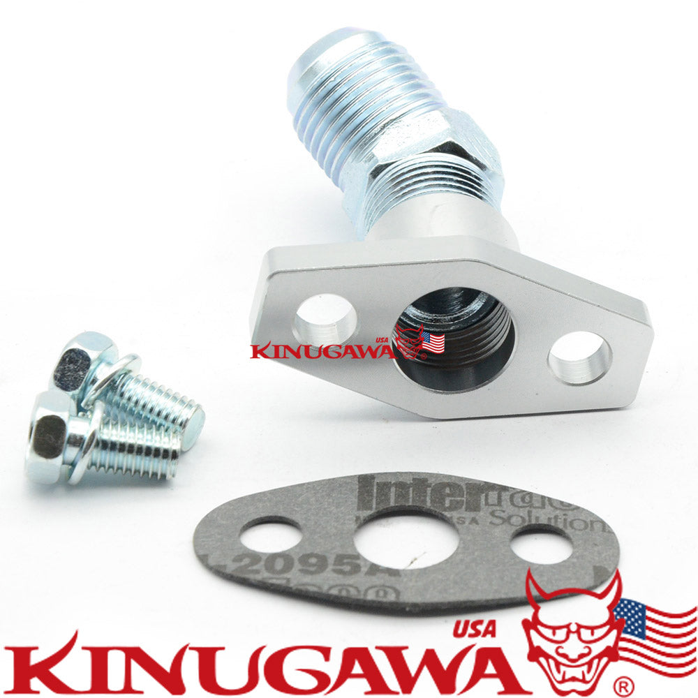 Turbo Oil Return Flange kit 38mm -45Deg 16mm barb TD03 TD03 TD04 TD05 TD06