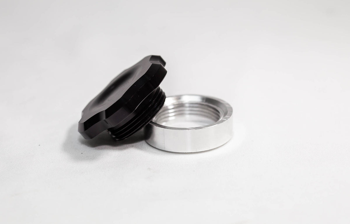 Autosports Engineering Billet Reservoir Cap & Bung- Anodized Black