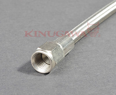 Braided Steel Teflon Hose 1/4" 4AN to 4AN Straight - Straight 6"