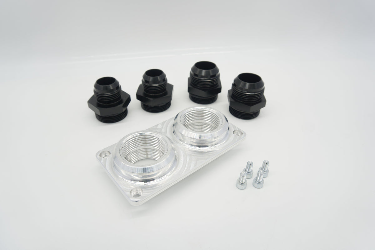 Billet Firewall Plate Dual 16AN Pass Through | ASE