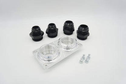 Billet Firewall Plate Dual 16AN Pass Through | ASE