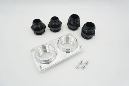 Billet Firewall Plate Dual 16AN Pass Through | ASE
