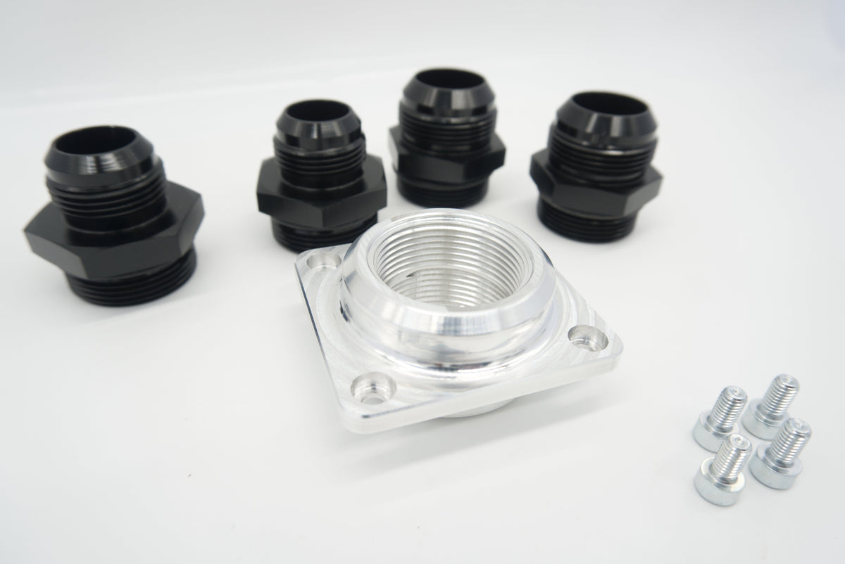 Billet Firewall Plate Single 20AN Pass Through | ASE