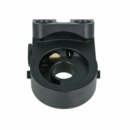 BOOST Products Billet Oil Filter Sandwich Plate Adapter  w/ Thermostat, black anodized