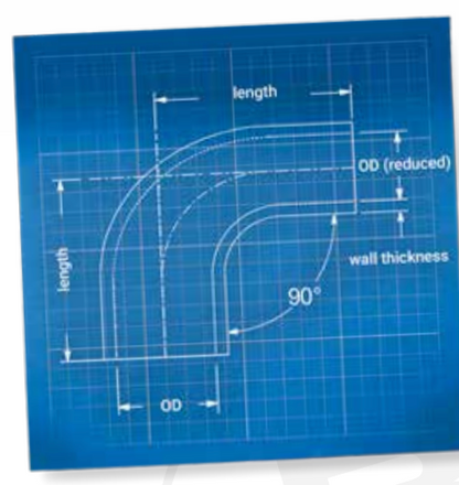 Cast Aluminum Reducer Elbow 90°  - Tight radius